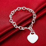 Pulsera de plata de ley 925 con dije de moda para hombre y mujer, cadena de cuerda trenzada, joyería fina, regalo de boda, fiesta y Navidad.