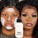 Base de maquillaje líquida de leche de cabra de 50 ml, hidratante, control de grasa, mate, corrector, resistente al agua, para el acné, maquillaje.