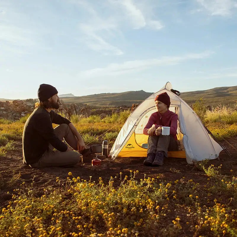 Naturehike Camping Tent Ultralight Portable Cloud Up 2Person 10D Upgraded Folding Backpack Waterproof Tent Travel Beach Tents - Lootquake