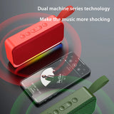 Altavoz Bluetooth Xiaomi portátil inalámbrico con inserción de tarjeta, memoria USB, luz RGB, regalo, pequeño altavoz de tela (2025)