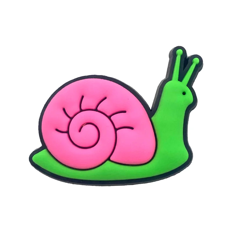 1 pièce de breloques de chaussures en forme d'escargot, de tortue, de poisson, accessoires pour sandales, épingles, décoration de cadeaux pour filles et enfants