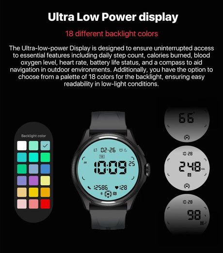 TicWatch Pro 5 Enduro Wear OS Smartwatch for Men 90Hrs Battery 110+ Workout Modes 7/24 Heart Rate Compass and Android Compatible - Lootquake