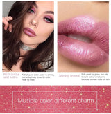 Diamond Shimmer Pearlescent Lip Gloss Waterproof Long Lasting Non-stick Cup Matte Glitter Liquid Lipstick Lip Glaze Lips Make Up