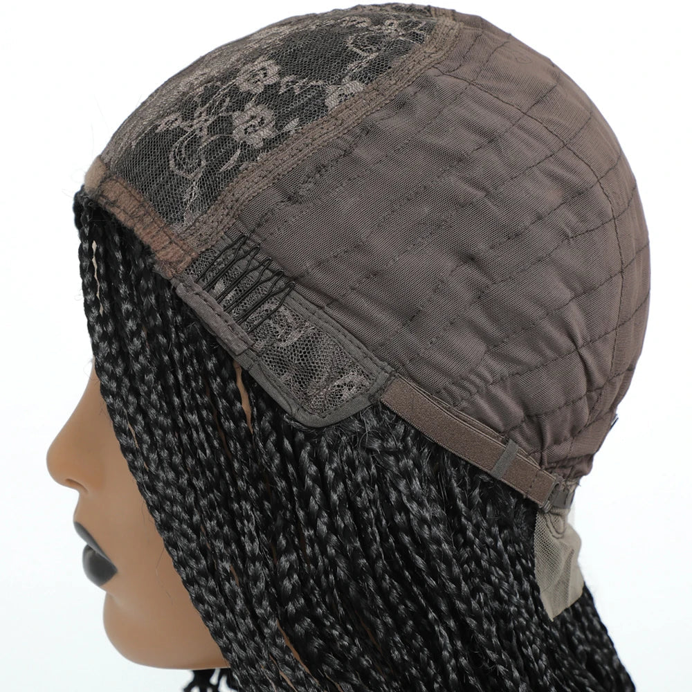 26" Long Box Braided Crochet Wig | Knotless Micro Twist Braids | Synthetic Hair Wig | 1B, 1B/27, 1B/30, 1B/Grey