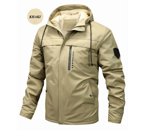 Winter Men's Warm Padded Jackets Fashion Men Fleece Lined Thermal Hooded Coats Men Mountain Ski Windbreaker Jackets Clothing - Lootquake