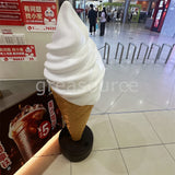 Escultura de 150 cm con forma de cono de helado suave, modelo alto, caja de lámpara grande para exhibición, atrae la atención, simulación, muestra, tienda de dulces.