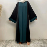 Eid Muslim Party Dress for Women Ramadan Abaya Fake 2 Piece Long Dress Morocco Vestidos Largos Dubai Turkey Robe Jalabiya 2024 - Lootquake
