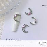 Light Luxury Charms Luxury Nails DIY Nail Charms Japanese Style Pink Jewel Nails Decor Manicure Ornaments Alloy