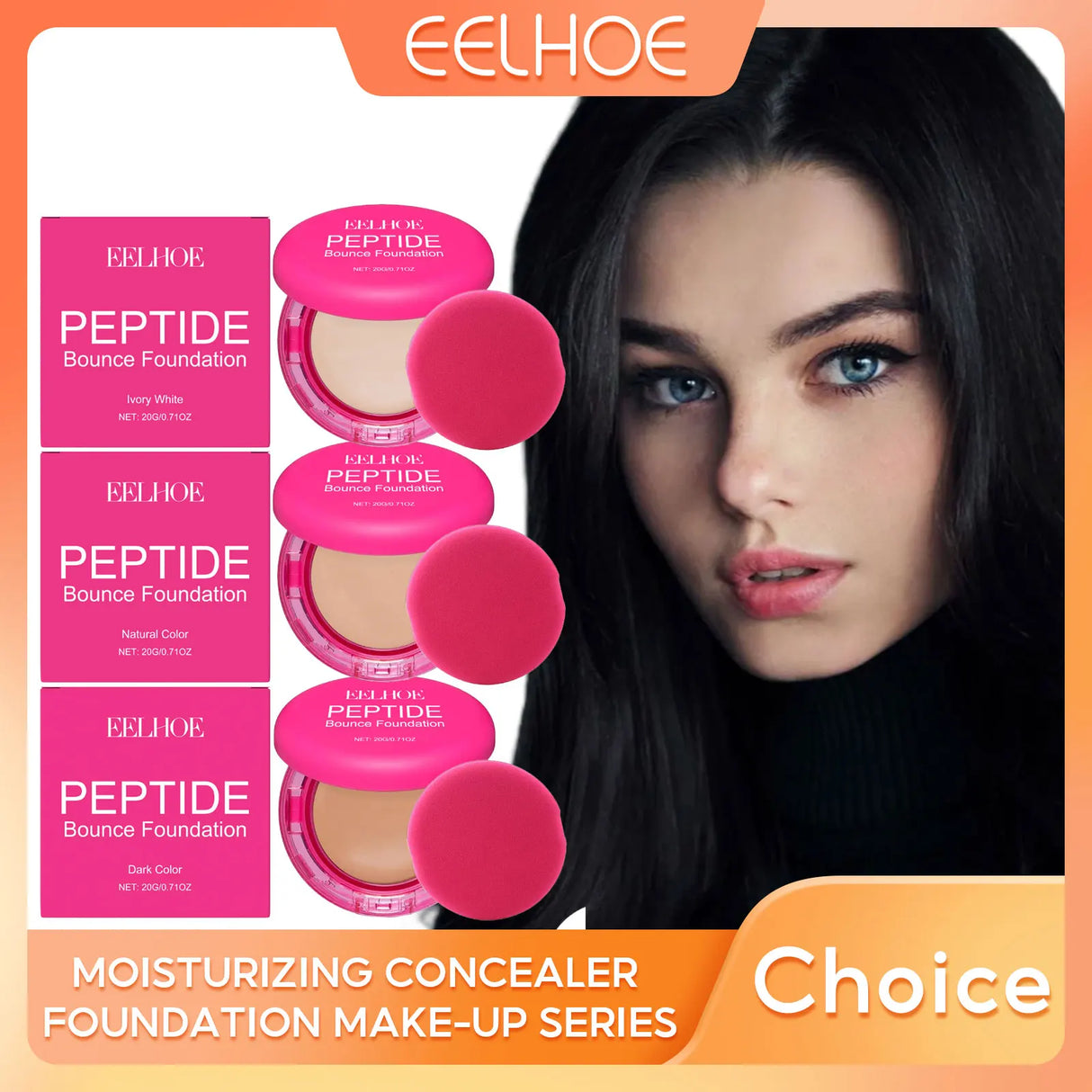 Base de maquillaje impecable EELHOE, resistente al agua, con brillo, control de grasa, cobertura total, maquillaje, cosméticos, iluminador, base facial, 20 g