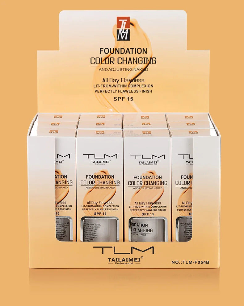 TLM Foundation Color Changing Mike Makeup For Full Coverage Blush Cream Brightening Moisturizing Longlasting Non-flading Makeup