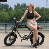 Bicicleta eléctrica de montaña plegable AKEZ, inteligente y potente, con suspensión total de litio de 1500 W, 26 Ah y 48 V, con neumáticos anchos.