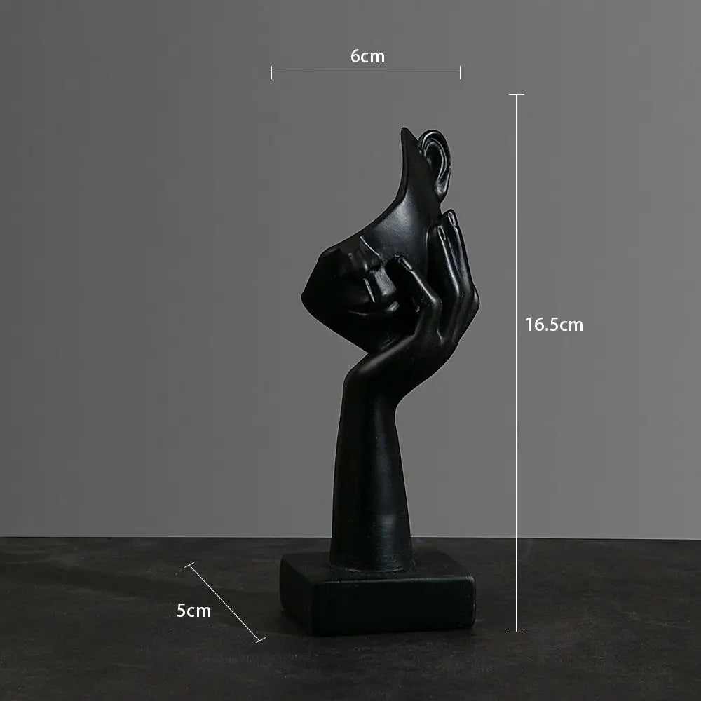 Estatua abstracta de resina, adornos de escritorio, esculturas, figuras, rostro, personaje nórdico, luz, arte de lujo, artesanías, decoración de oficina y hogar.