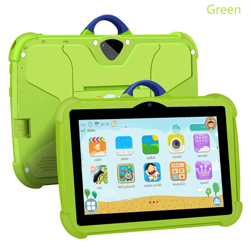 Tablette 7 pouces 5G WiFi 2025 pour enfants, tablettes d'apprentissage et d'éducation pour enfants, Quad Core, 4 Go de RAM, 64 Go de ROM, double caméra, Android 13