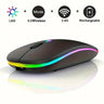 Souris de jeu sans fil, rétroéclairée, compatible USB, rechargeable, RVB, silencieuse, ergonomique, pour ordinateur portable et PC