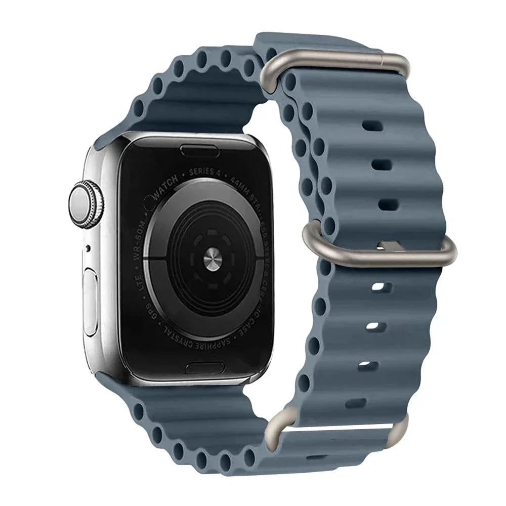 Correa de silicona para reloj de 44 mm, 40 mm, 49 mm, 45 mm, 41 mm y 38 mm, accesorio para iWatch Ultra 2 series 7, 6, 5, SE, 8 y 9