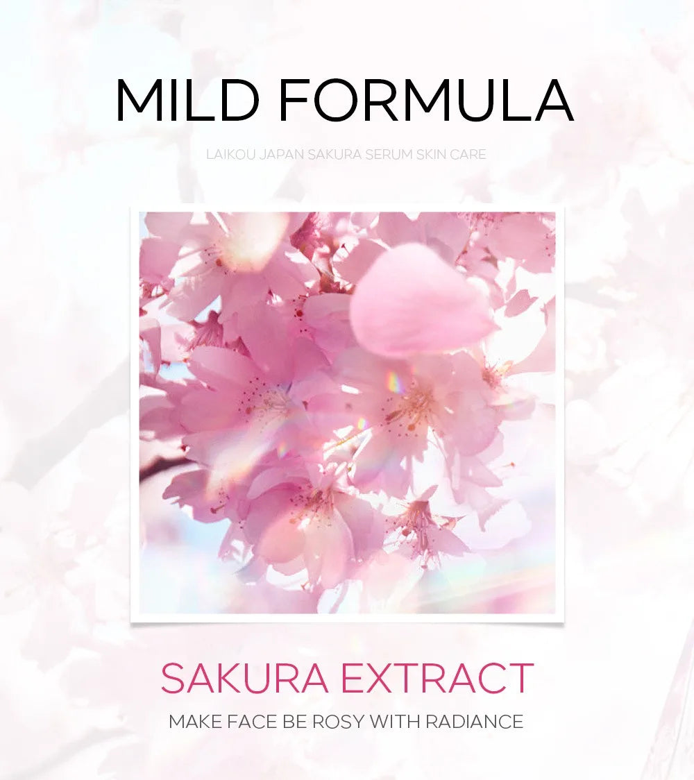 Cherry Blossom Cream Facial Essence With Cherry Blossom Extract Sakura Facial Essence For Facial Firming Moisturizer Hydrating
