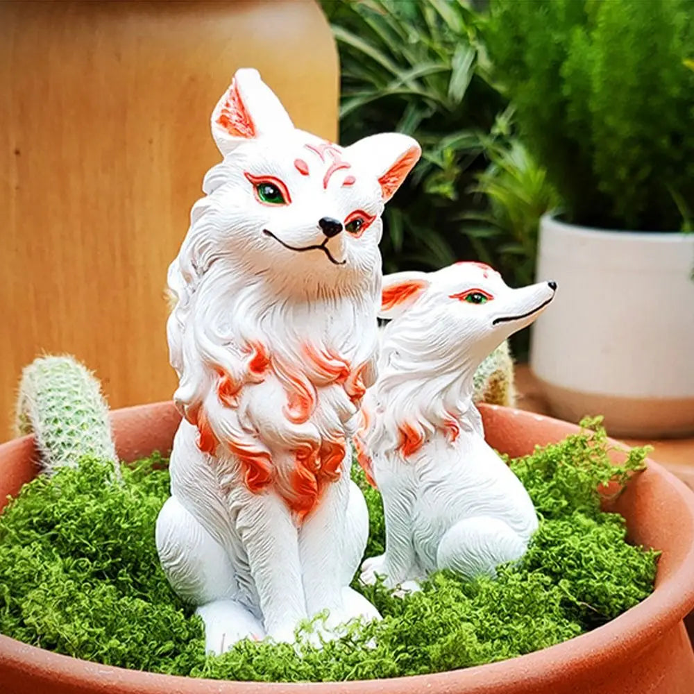 Artesanía de resina, pequeña estatua, exquisita escultura de animal simulado, lindo arte, adorno de escritorio para balcón.