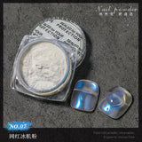 Ultra-Fine Aurora Nail Glitter Powder Sparkle Ice Transparent Polish Iridescent Nail Powder Multi Mirror Effect Glitter Dust