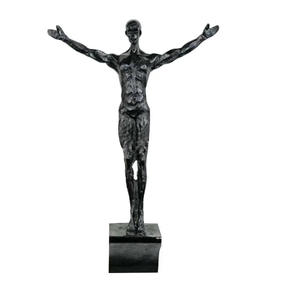 Escultura de resina de atleta moderna y sencilla para Navidad de 2024, escultura creativa de hombre escalador, escultura de pared acabada a mano para arte mural.
