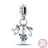 S925 Sterling Silver Princess Golf Hamster Camera Travel Three Piece Set Charms Beads 3mm DIY Fine Jewelry Making - Lootquake