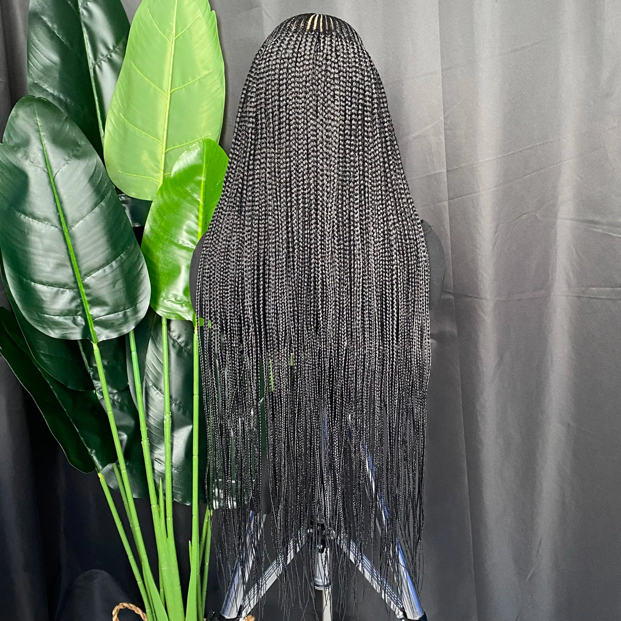 36" Cornrow Box Braided Lace Front Wig | 13x6 | Baby Hair | Synthetic Braids for Women