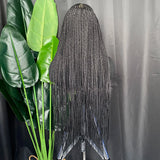 36" Cornrow Box Braided Lace Front Wig | 13x6 | Baby Hair | Synthetic Braids for Women