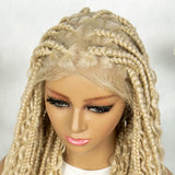 Blonde Bohemian Knotless Box Braids Wig | Transparent HD Full Lace