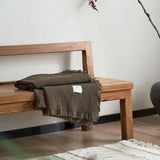 Maillard Cotton Blankets Four Layers Of Gauze Sofa Cover Blanket With Tassel AB Side Office Nap Decorative Bed Muslin Blanket