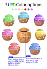 2024 Home Mushroom Head Bedroom Air Purifier USB Desktop Nebulizer Wood Texture Personalized Aromatherapy Machine Humidifier