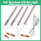 Grow Light 220V Full Spectrum LED Bar Light for Plants 50cm Phyto Lamp for Plant Veg Flowers Greenhouse Tent 4000K 380-780nm - Lootquake