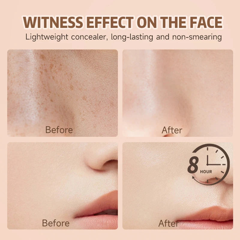 2-color Liquid Foundation BB Cream - Matte Cream, Long-lasting 24-hour Coverage Waterproof, Sodium Hyaluronate and Vitamin E