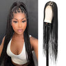 36" Knotless Box Braided Lace Front Wig | Baby Hair | Synthetic Braids for Black Women