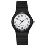 Exam Watch Silicone Strap Simple Women Watch Student Ladies Quartz Wristwatch Waterproof Round Small Dial for Women Reloj Mujer - Lootquake