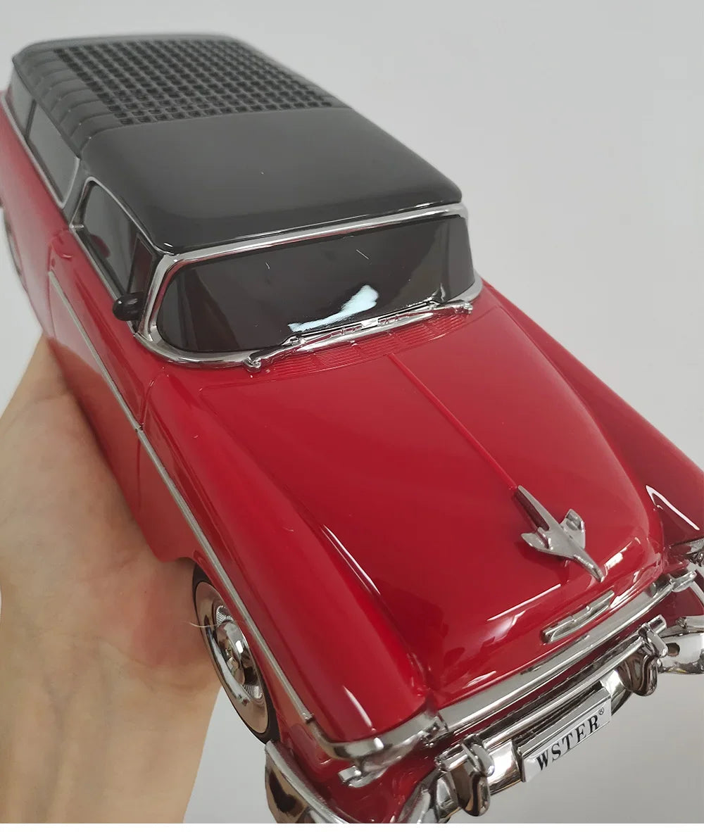 Enceinte Bluetooth sans fil pour PC, en forme de voiture classique, hi-fi, boombox, compatible radio FM, disque U, carte TF, AUX, cadeaux spéciaux, Caixa De Som