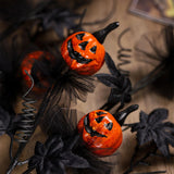 2025 Halloween Decoration Flower Black Terrifying Pumpkin Head Bouquet For Teapoy Dining Table Fireplace Home Party Decor Props