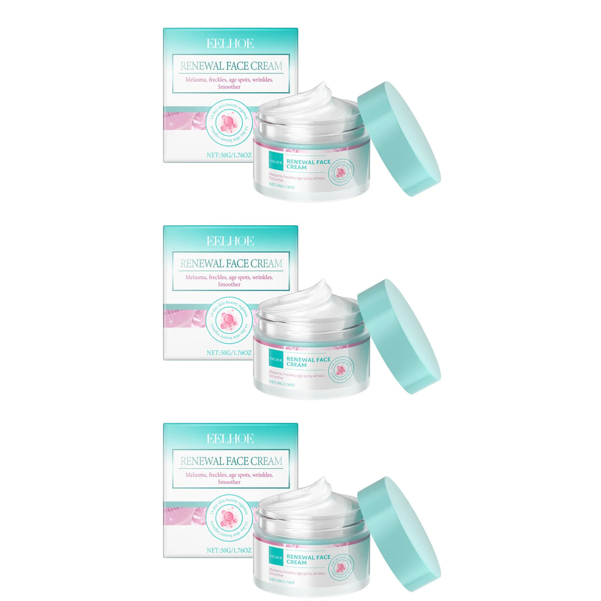 Crema facial reafirmante con colágeno, renovación, nutrición profunda, reducción de manchas oscuras, pecas, aclaramiento, piel suave, lifting, crema reafirmante.