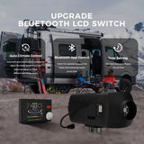 8KW portable Diesel Air Heater 12V&24V bluetooth App & Remote Control w/Automatic Altitude Night Heater for RV tent campervan - Lootquake
