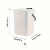 Contenedor de residuos de comida para cocina, pequeño contenedor de compostaje de encimera con tapa, contenedor de restos de comida sin olor, cubo de basura de pared