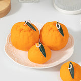 1 vela creativa con forma de fruta de simulación, vela fragante con forma de naranja, adecuada para restaurantes, salas de estudio y otros lugares