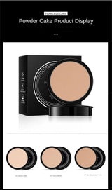 Pressed Powder Waterproof Long-lasting Full Coverage Face Compact Setting Powder Makeup Foundation Oil Control Cosmetics