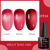 7ml Milky Jelly White Gel Nail Polish Natural Luster Long Lasting Nail Art All for Home DIY Manicure Soak Off UV LED Gel Vernis
