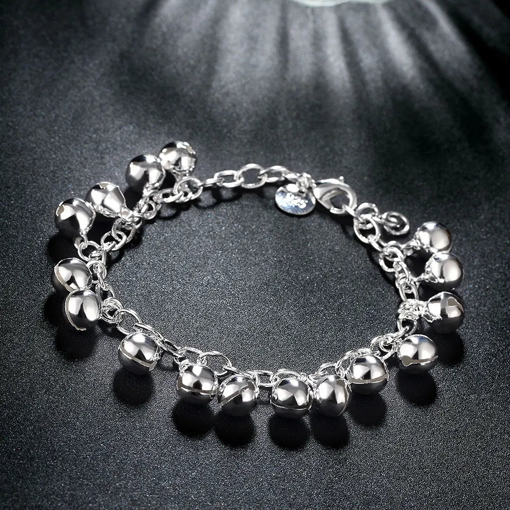 Fashion charm 925 Sterling Silver Bracelet for man woman Twisted rope chain fine jewelry Wedding party Christmas gift - Lootquake