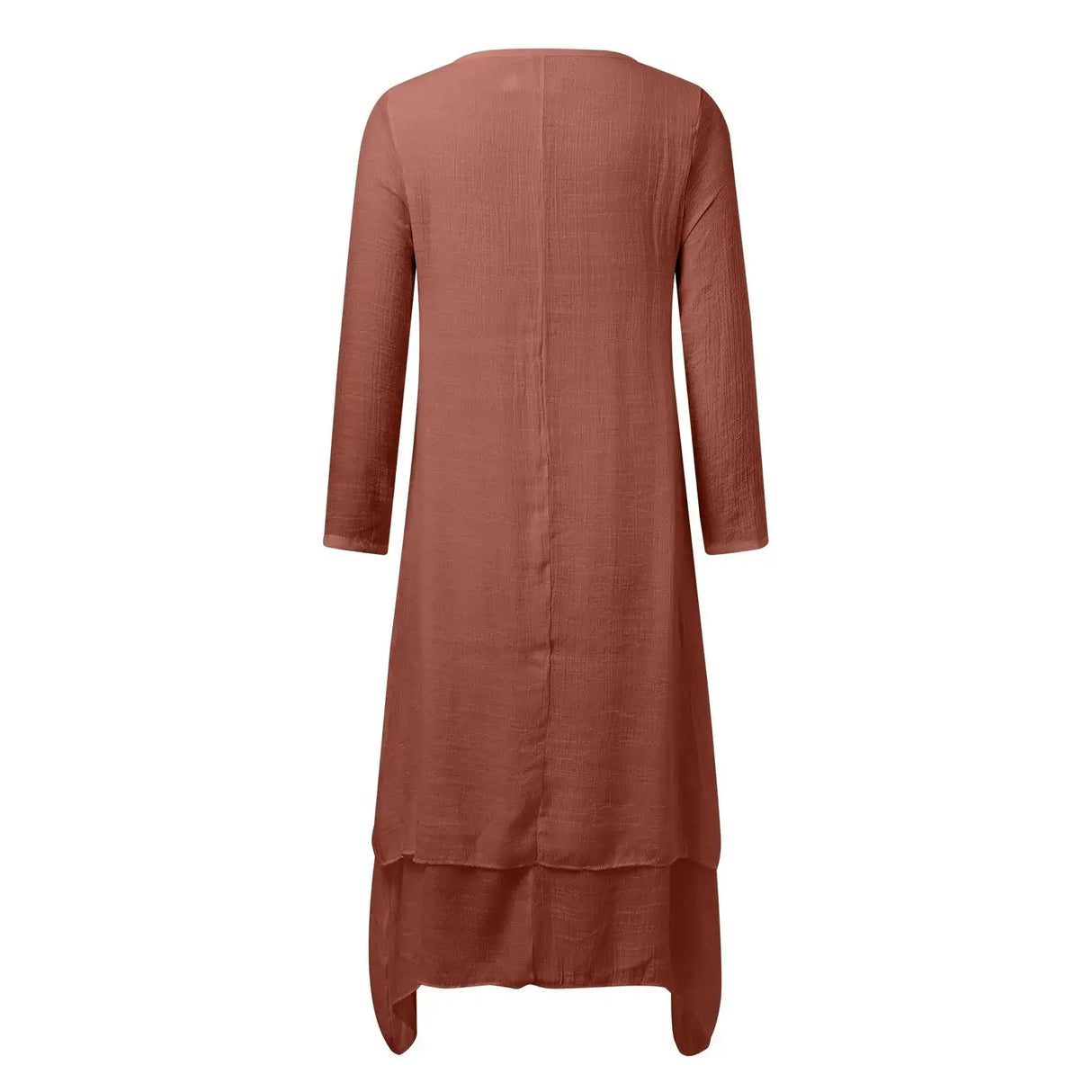Women Elegant Linen White Dresses Bohemia Layering Vintage Robe Long Sleeve Loose Long Dress Female Autumn Vestidos - Lootquake