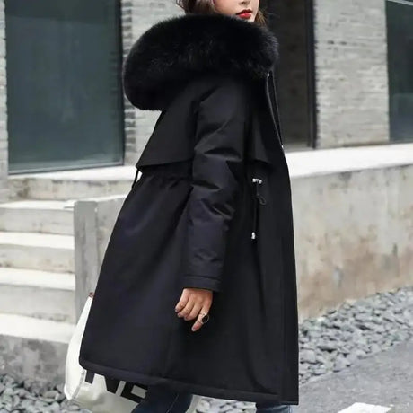 New In Coats & Jackets Women's Winter Padded Jacket Loose Casual Outerwears Fleece Hodded Windbreaker Elegant Office Lady's Coat - Lootquake