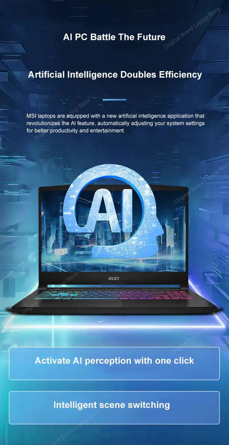 2024 MSI Katana A17 AI Laptop 17.3 Inch 2.5K QHD 240Hz IPS Screen Netbook AMD Ryzen R9-8945HS 16GB 1TB RTX4060 Gaming Notebook - Lootquake