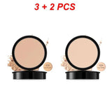 Pressed Powder Waterproof Long-lasting Full Coverage Face Compact Setting Powder Makeup Foundation Oil Control Cosmetics
