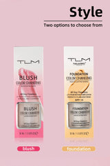 TLM Foundation Color Changing Mike Makeup For Full Coverage Blush Cream Brightening Moisturizing Longlasting Non-flading Makeup