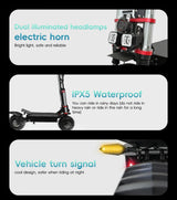 T6 6000W 60V 40ah Dual Motor Electric Scooter NFC Card Unlock E-Brake 11 Inch Tyres Max Speed 90km/h Foldable Electrics Scooter