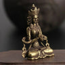 Statue Ornament Solid Brass Miniature Figurines Handmade Craft Living Room Office Home Decor Accessory Buddha Statue Pendant