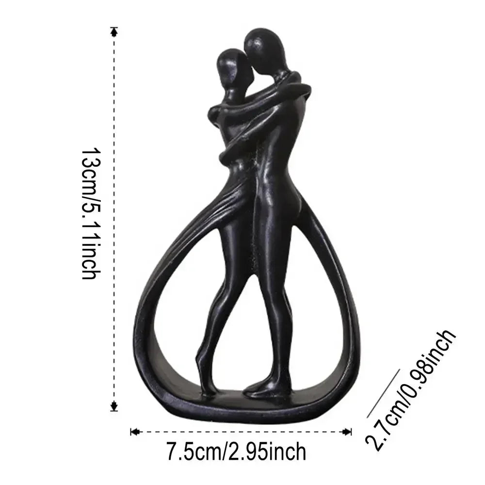 Escultura contemporánea "Abrazo": elegante pieza de arte abstracto para una elegante sala de estar y decoración del hogar.